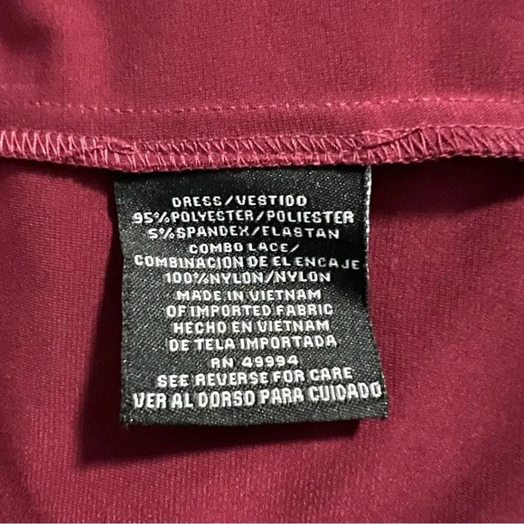 R&M Richards Cocktail Dress Merlot 7387 Sequin Sheath Size 12 Holiday Formal LNC - Picture 6 of 8